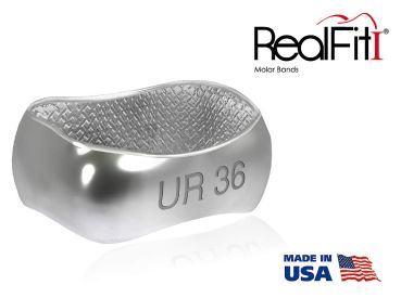 RealFit™ I - Bande molari, Kit introduttivi, Arcata sup., combin. doppia + chiusura pal. (dente 17, 16, 26, 27)  Roth .018"