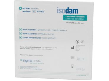 Isodam Non Latex blu med. 40Bl Pa
