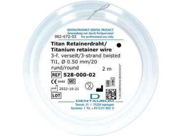 Filo di ritenzione in titanio 0,5 mm/20 2M Rl
