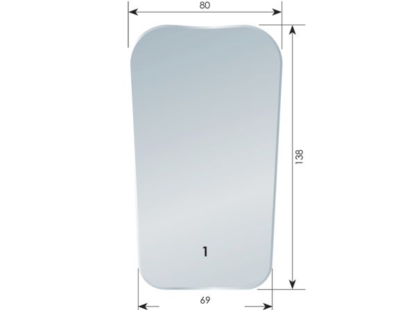 Supporto per specchio fotografico antiappannamento, ECONOMY Kit con specchio n. 1 (occlusale, extra largo)