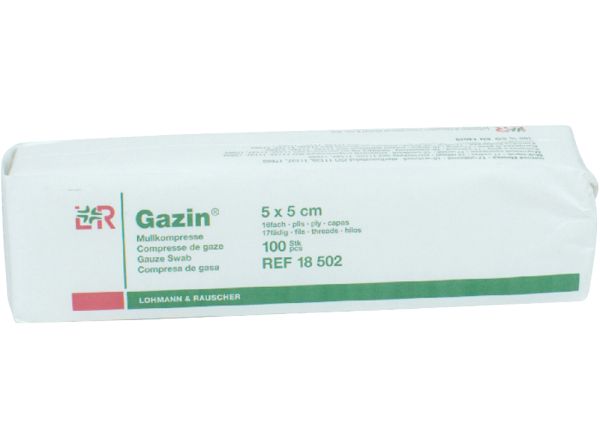 Gazin medicazioni chirurgiche 5x5cm 16F 100 pz.
